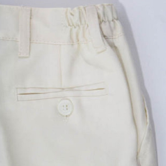 rare designer made in Italy Boys off white Wool Dress Pants trousers size 1 - Picture 2 of 5